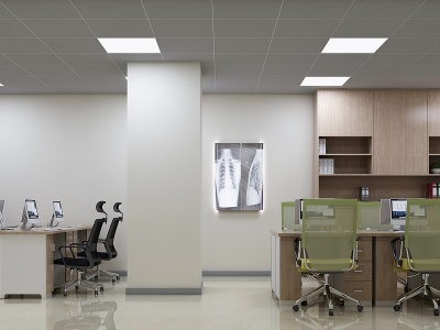 3d现代医院办公室模型