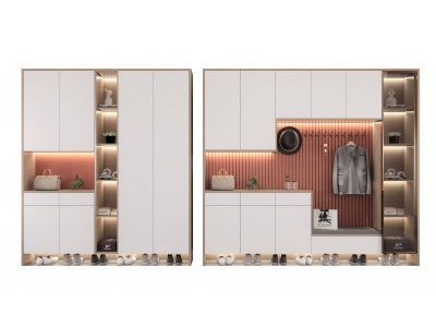 新中式门厅鞋柜模型3d模型