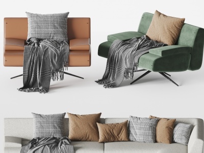 3d现代简约休闲沙发模型