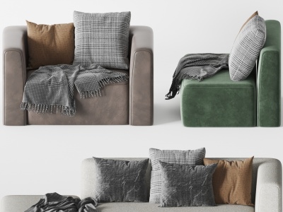 3d现代简约休闲沙发模型