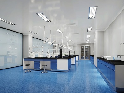 3d现代化学实验室模型
