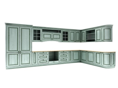3d现代风格厨房橱柜模型