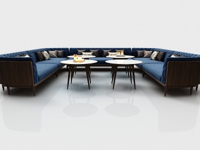 3d现代风格U形沙发模型