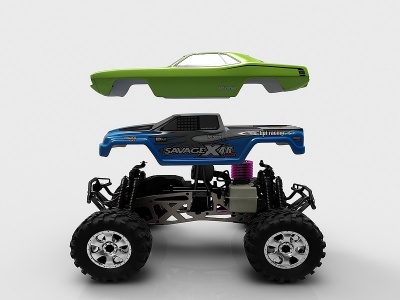 3d现代风格拆装玩具车模型