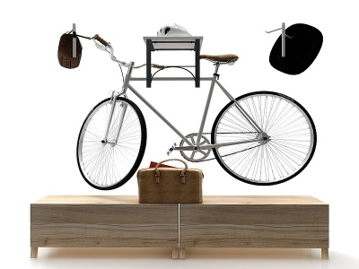3d现代风格自行车摆件模型