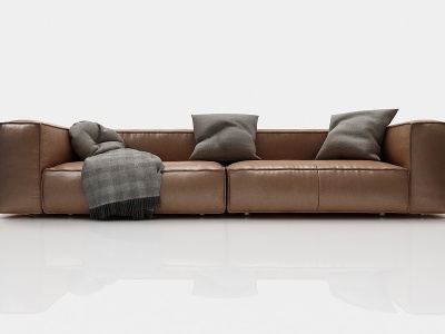 3d现代风格皮革沙发模型