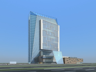 3d现代商业酒店办公楼模型
