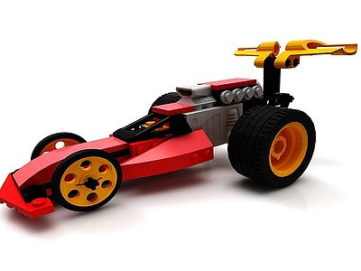 现代风格乐高玩具车模型3d模型