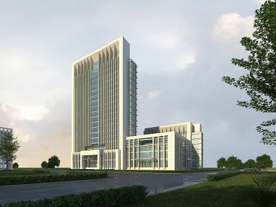 欧式高层酒店办公楼3d模型