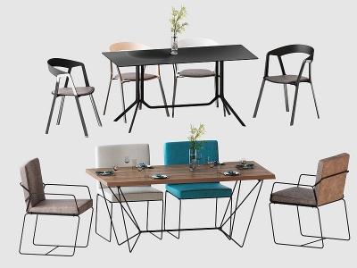北欧餐桌椅模型3d模型