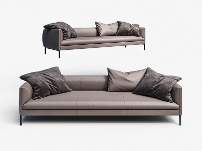 3d现代三人沙发模型