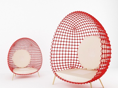 3d现代网红蛋壳椅模型