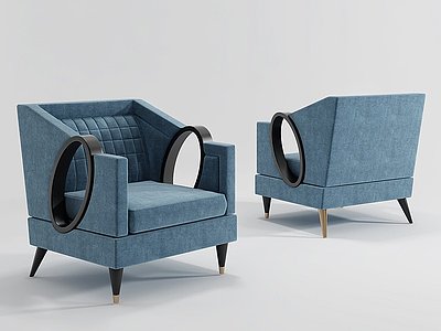 3d现代休闲椅单人沙发模型