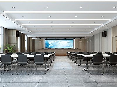 现代会议室大厅模型3d模型