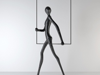 3d人物雕塑摆件模型