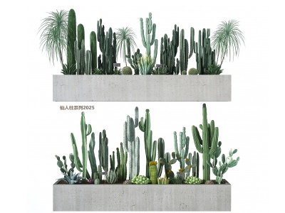 现代盆栽盆景绿植模型3d模型