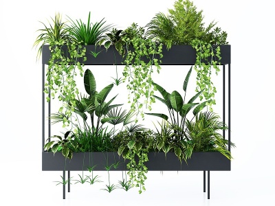 3d现代绿植盆栽摆件模型