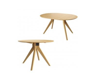 3d实木餐桌咖啡桌模型