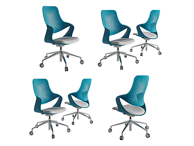 单人办公椅子模型3d模型