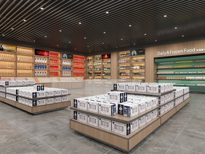 现代超市大厅模型3d模型