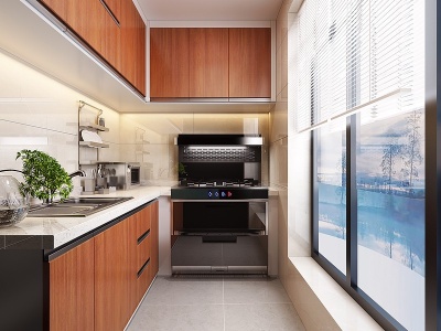 现代厨房空间模型3d模型
