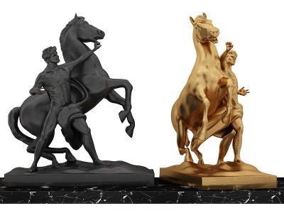 3d新古典雕塑战马雕塑模型