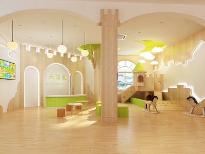 现代幼儿园大厅模型3d模型