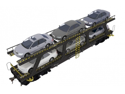 现代轿运车架模型3d模型