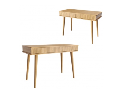 3d现代实木书桌模型