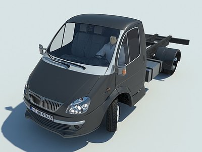 3d运输板车货车模型