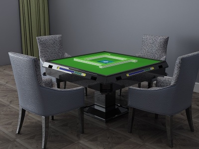 简欧休闲桌娱乐桌麻将桌模型3d模型