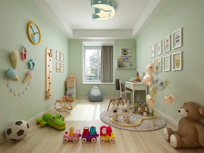 3d现代儿童娱乐室模型