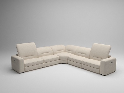 现代多人组合客厅沙发模型3d模型