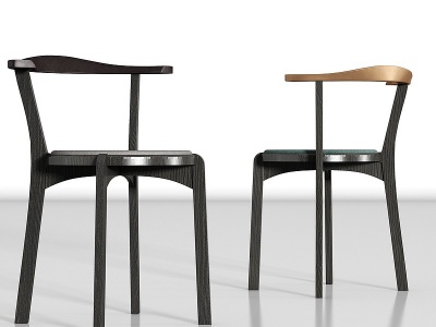 新中式实木简约单椅组合模型3d模型