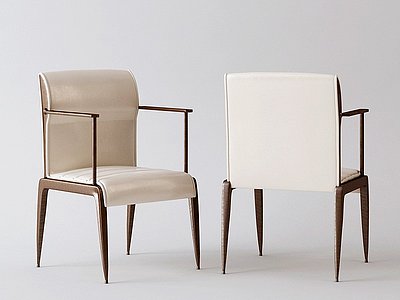 北欧休闲椅餐椅洽谈椅模型3d模型
