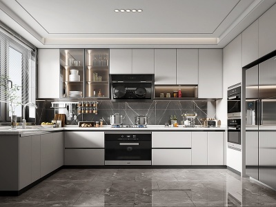 3d现代家居厨房模型