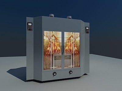 3d现代烤鸭炉烤炉模型