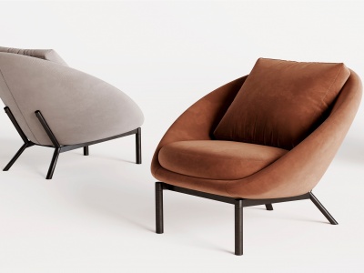3d米洛提现代休闲椅组合模型