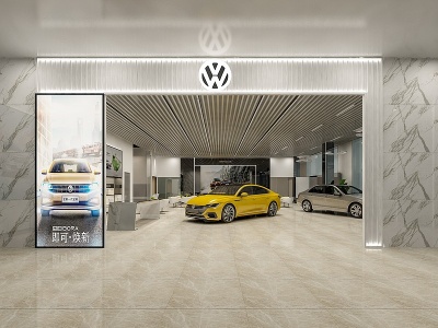3d现代车类展厅模型