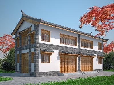 中式建筑园林古建模型3d模型