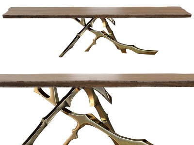 现代小木桌子模型