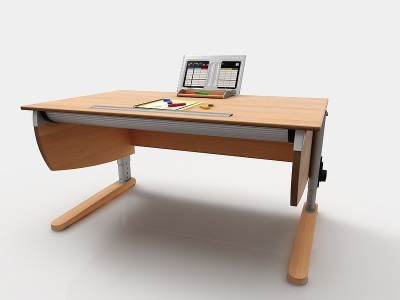 现代风格书桌模型3d模型