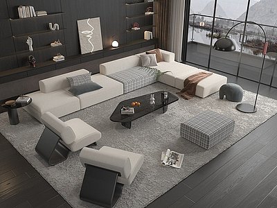 现代风格的沙发模型