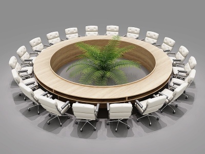 3d简欧会议桌组合模型