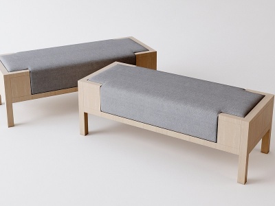 北欧床尾凳长凳模型3d模型