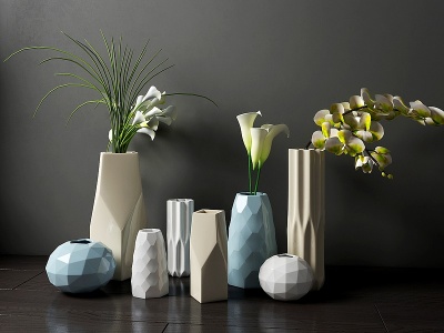 现代饰品摆件装饰花瓶模型3d模型