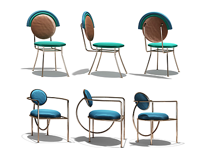 3d北欧现代休闲椅子模型