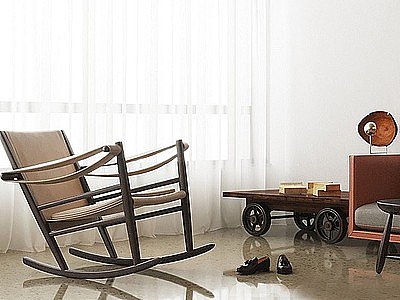 休闲摇椅躺椅模型3d模型