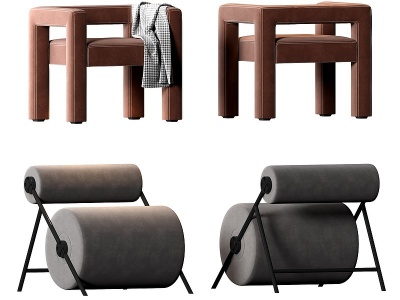 3d现代单人沙发椅子模型