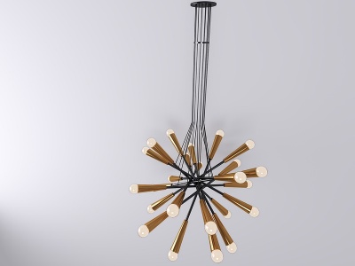 现代金属吊灯模型3d模型